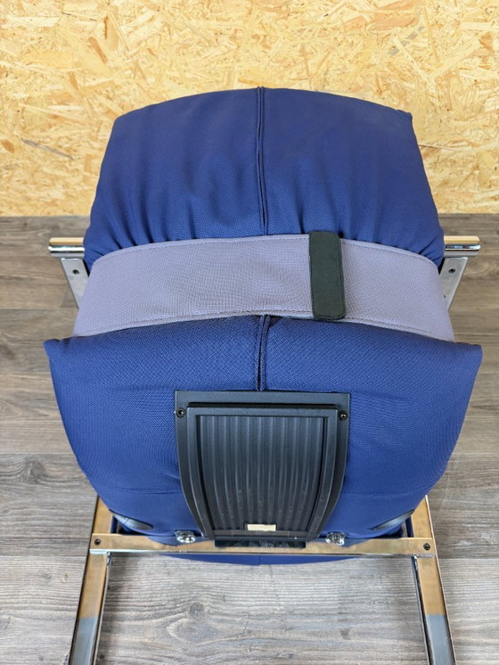 Image 1 of 1990s Vitra Figura Freischwinger Design Mario Bellini Objekt X Metall & Stoff