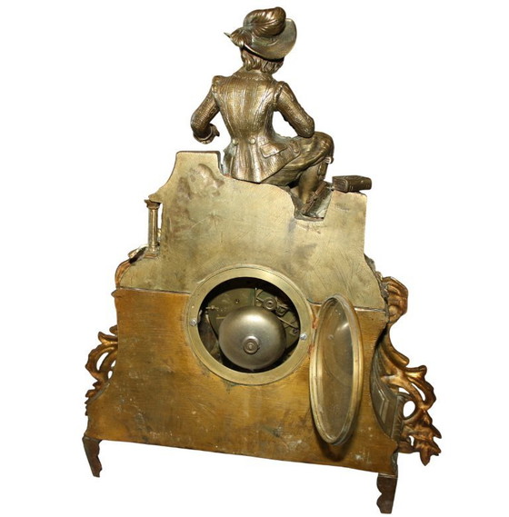 Antico orologio da camino francese – Japy Frères – Ottone – Brass (photo 5 of 9)