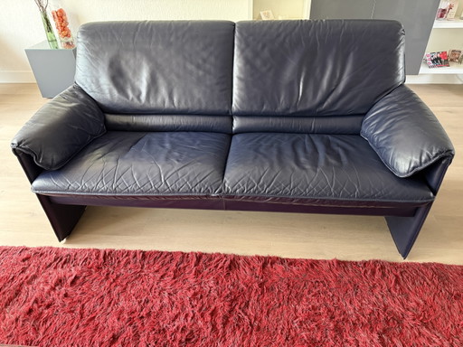 Leolux bank bora beta 2,5 zits blauw leer