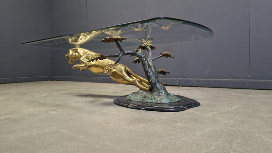 Image 1 of Brass jaguar coffee table, 1970s