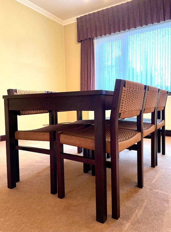 Image 1 of Sedie e tavolo di design olandese, Arnold Merckx per Fristho, 1973