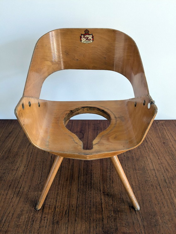 Image 1 of Sedia per bambini vintage in legno curvato Baumann