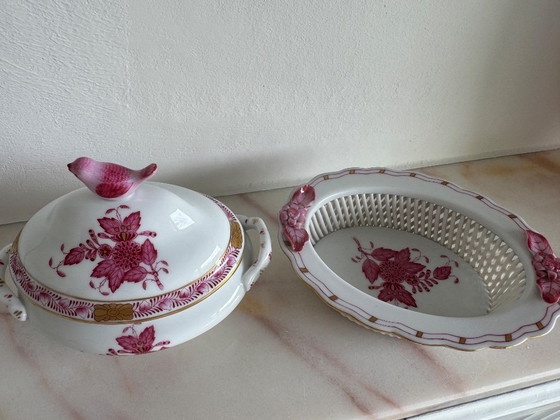 Herend Apponyi Cesta Calada Morada – Herend Apponyi Purpur, Objetos decorativos, Other (photo 4 of 5)