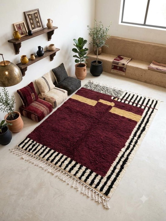 Alfombra Béni Ourain, artesanía tradicional tejida a mano, tamaño 1,5/2,5 m – Accupunto, Wool (photo 7 of 8)