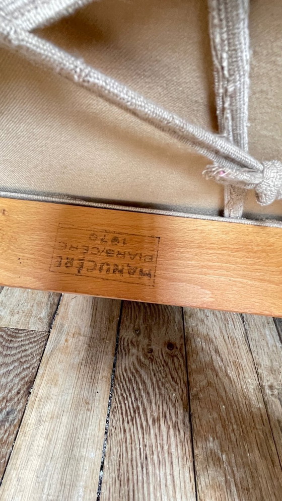 Image 1 of Pair of MANUCERE ARMCHAIRS with VINTAGE Compass Legs