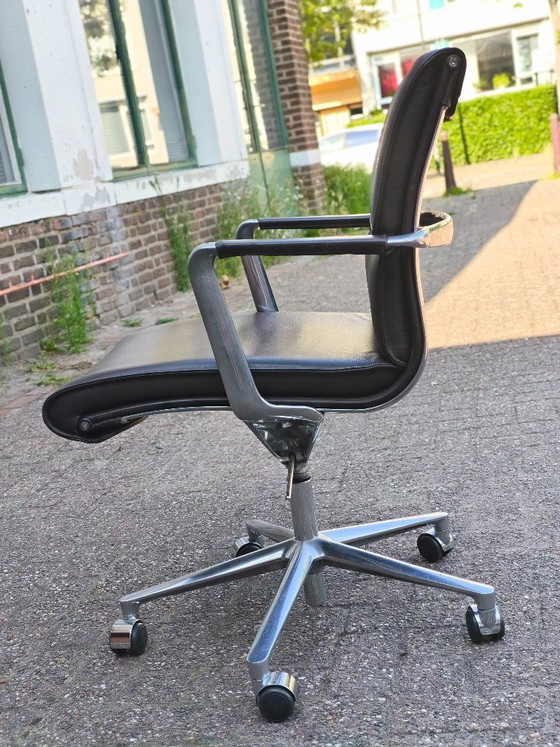 Image 1 of 7x Una Chair van ICF Italy (leder, korte rug, wieltjes)