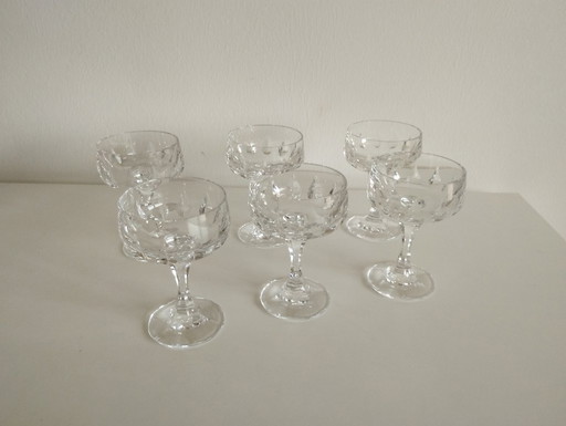 6 x ciotole per liquore WMF, serie Comtesse, cristallo