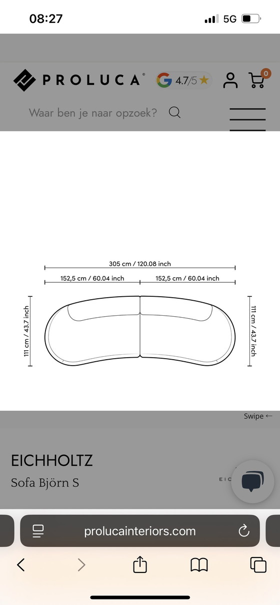 Image 1 of Sofa Eichholtz Bjorn S
