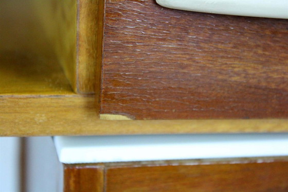 Image 1 of Modular Desks with White Glass Tops by Mojmir Pozar for Up Závody, 1960s, Set of 3