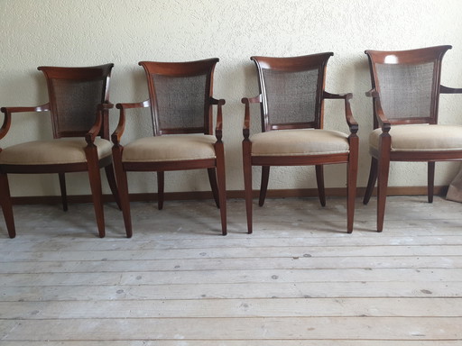 4 exclusive cherry wood dining armchairs