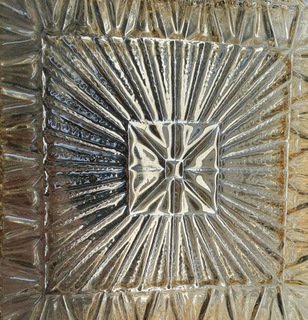 Image 1 of Lampada da soffitto in vetro ambrato vintage 2217