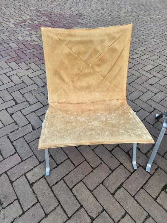 Poul Kjærholm PK22 – E. Kold Christensen – Design Vintage – Set di 2 – Sedie e poltrone, Leather, Metal (photo 2 of 11)