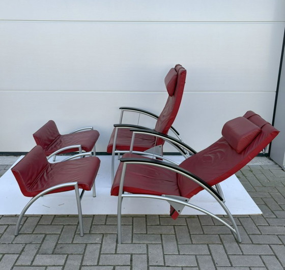 Sillón reclinable Kebe Denmark con reposapiés, dos unidades disponibles. – Sillones, Leather, Metal (photo 5 of 6)