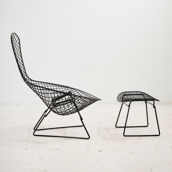 Image 1 of MK11201 Sedia e ottomana Bird di Harry Bertoia per Knoll, Set di 2
