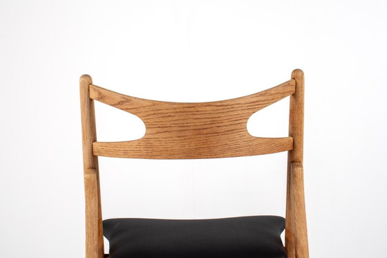 Image 1 of Sedie Sawbuck di Hans J. Wegner – Set di 5, modello CH29, quercia, anni '50