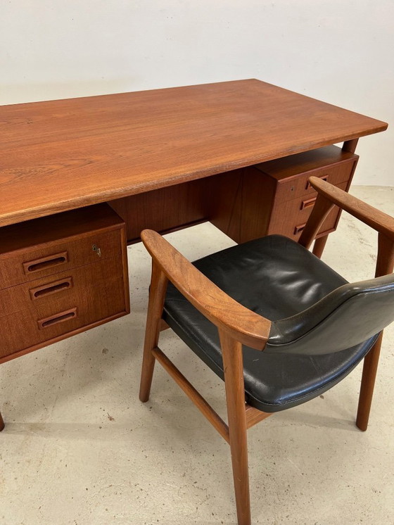 Image 1 of Danish Midcentury 'Floating-Top' Desk, 1960s.