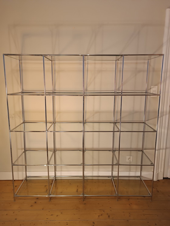 Image 1 of Vetrina vintage Poul Cadovius, vetro e cromo