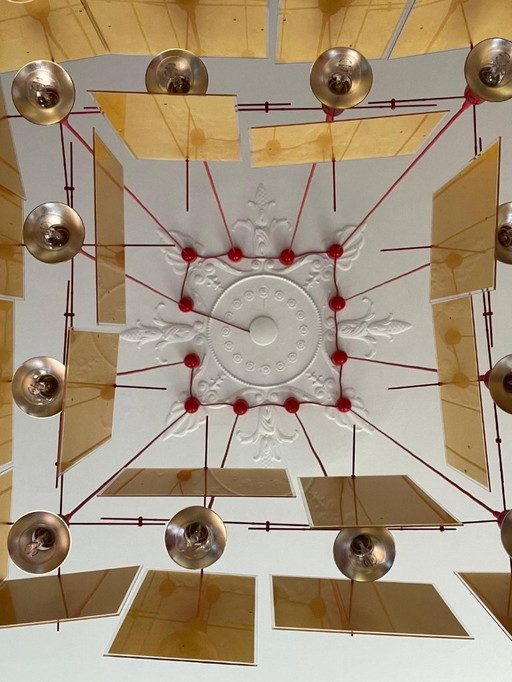 Lámpara colgante Ingo Maurer azul 24 quilates