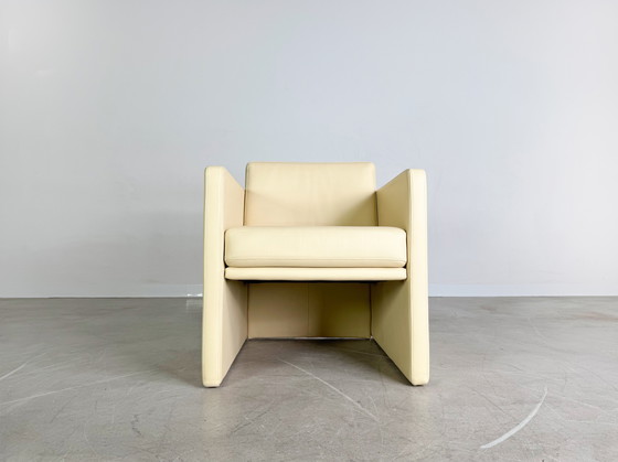 Image 1 of Poltrona originale Rolf Benz Ego G in pelle beige Poltrona design