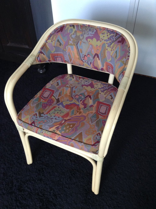 Vintage Design Chair Roberti Rattan Italy