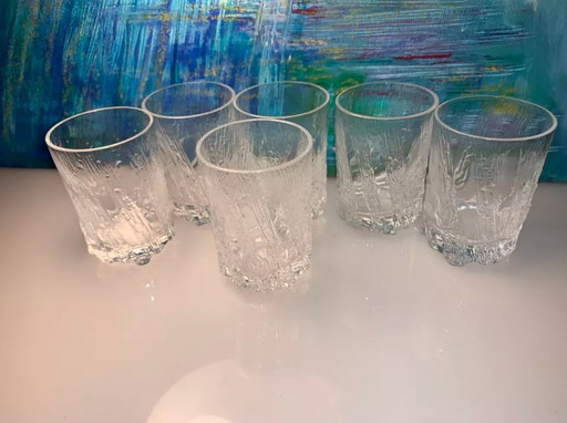 6 Verres Kuura Design Tapio Wirkkala Pour Iittala