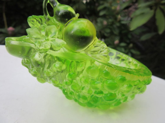 Image 1 of Liuli Gongfang Pate De Verre Small Glass Bowl Trinket Tray, vintage