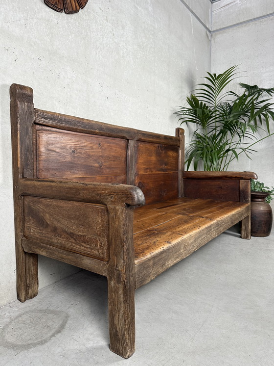 Image 1 of Antica panca spagnola - XIX secolo