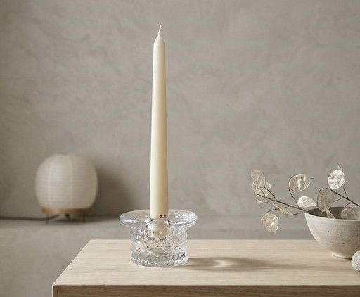 Vintage 2-part glass candlestick by Boda Sweden