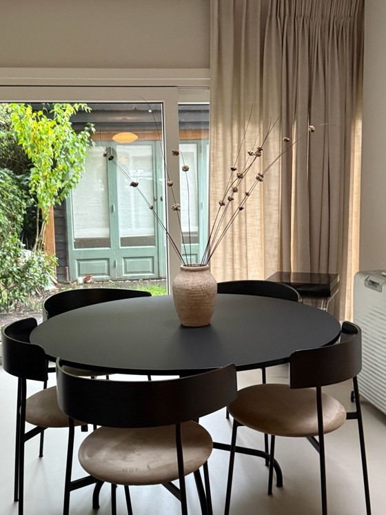FÉST eettafel + stoelen, Eetkamerset, Mdf, Metaal, Beige (foto 5 van 5)