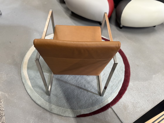 Image 1 of Poltrona Arco Spine in pelle color cognac