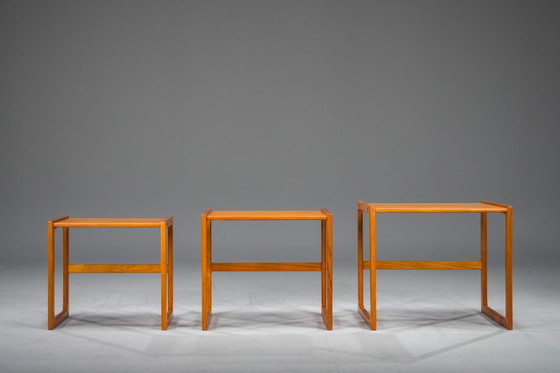 Image 1 of Mesas nido escandinavas de teca de mediados de siglo, 1960, set de 3