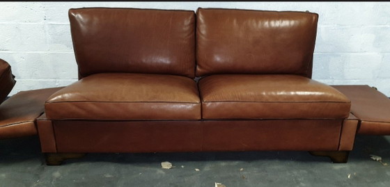 Kasteel Bank Leder – Banken, Leather, Wood (photo 3 of 8)