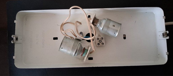 Image 1 of Rectangular ceiling lamp/wall lamp of cut glass, 1960s