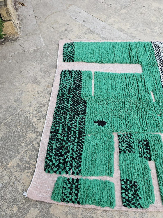 Alfombra verde hecha a mano de 300x300 cm. – Wool (photo 6 of 8)