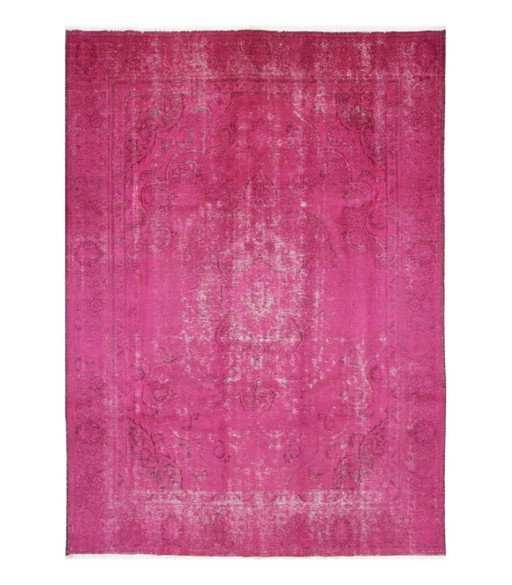 Oriental Hand-knotted Vintage Art Classic & Relief Design 325 x 230 cm Red, Pink Color