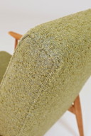 Poltrona vintage design bouclé verde muschio di H.Lis