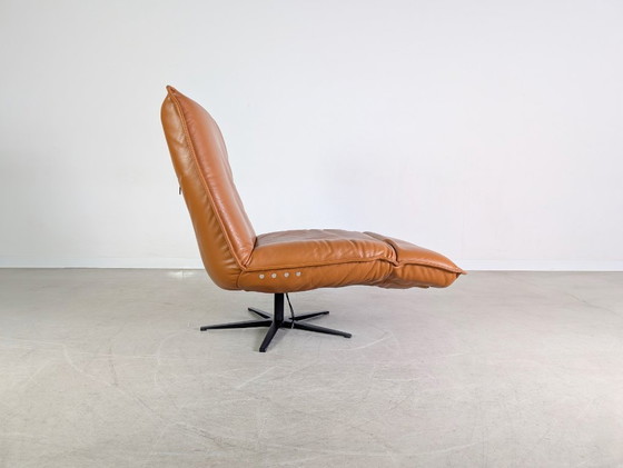Image 1 of 2x Koinor Epos Free Motion armchairs, cognac brown leather, design