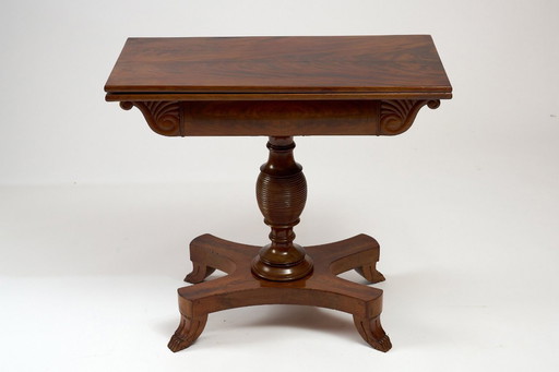 Table à jeux anglais en acajou