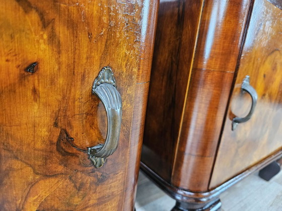 Image 1 of Nachtkastjes in Art Deco-stijl uit de jaren 50