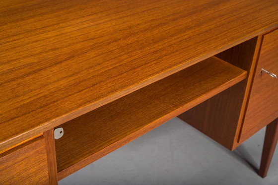 Image 1 of Mid-Century Modern Teak Chefschreibtisch, Deutschland, 1960er Jahre
