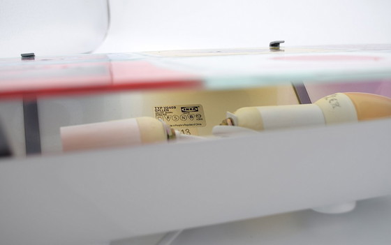 Image 1 of Vintage IKEA GYLLEN Wandleuchte - Geometrisches Glas - Julia Treutiger, 1990er Pop Art