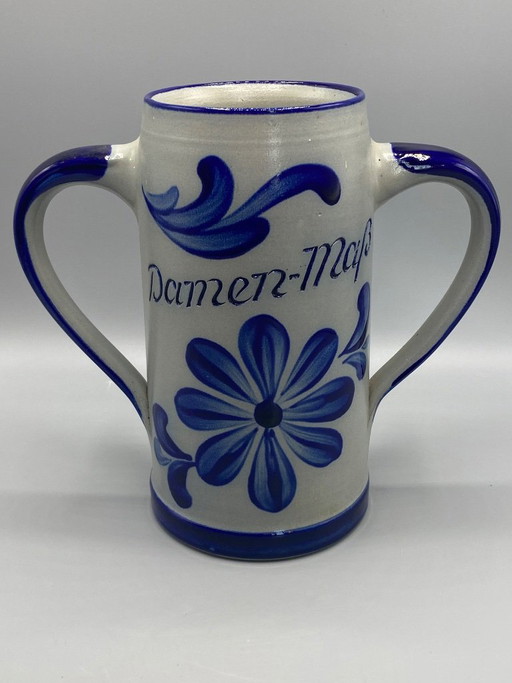Grande Chope à Deux Anses en Grès Girmscheid – Westerwald – Allemagne – XXe Siècle – servies, Ceramic