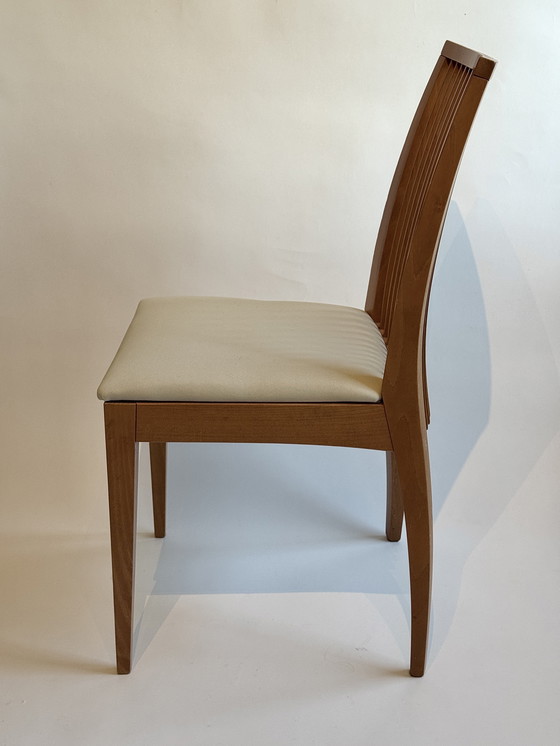 Image 1 of Set 4 Vintage Eetkamer Stoelen A. Sibau /  Frank Llyod Wright /. 80’s 