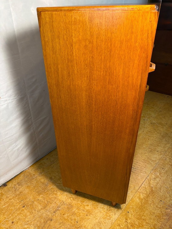 Image 1 of Mid-Century Retro Vintage Oak Compactum Gentleman’s Wardrobe by G Plan E. Gomme c.1950–1960    Gold Stamp • Space-Saving Design 