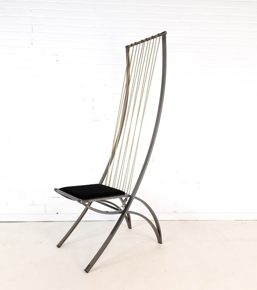 Sedia arpa vintage anni '80 Memphis Milano