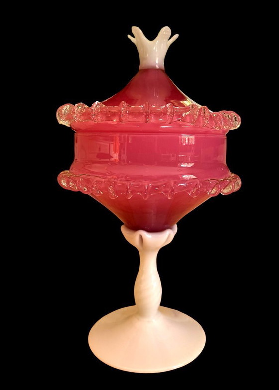 Magnifique bonbonnière en verre Murano MCM Empoli – Objets déco, Glass, Murano Glass (photo 5 of 5)