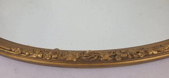 Oval mirror in gilded wood, Louis XVI style (photo 9 of 12)