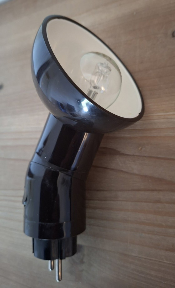Vintage Deense bruine stekkerlamp Van Bendt Hansen – DL-Lampen, Spotjes, Kunststof, Metaal (photo 17 of 18)