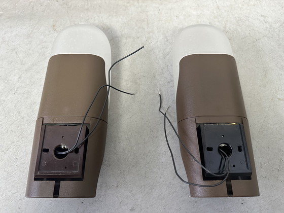 Image 1 of 2x Lampada da parete vintage in vetro smerigliato - Hans Popp