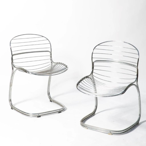 Gastone RINALDI Sabrina Stuhl aus verchromtem Metall